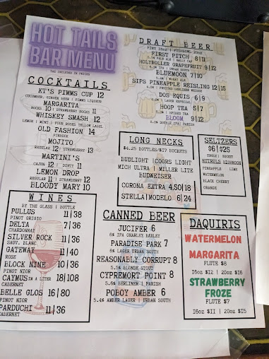 Menu Hot Tails - 29