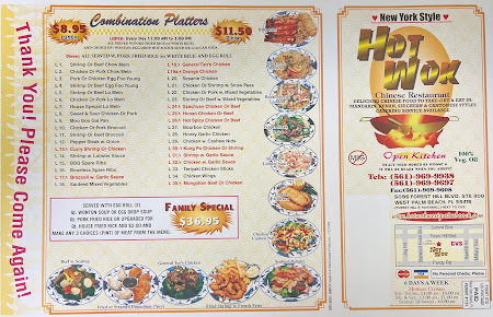 Menu Hot Wok Chinese Restaurant - 20