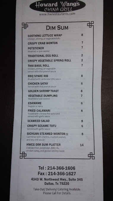 Menu Howard Wangs Uptown - 19