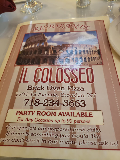 Menu Il Colosseo Ristorante | Brooklyn - 24