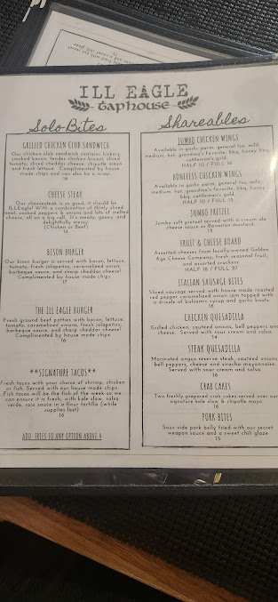 Menu Ill Eagle Taphouse - 25