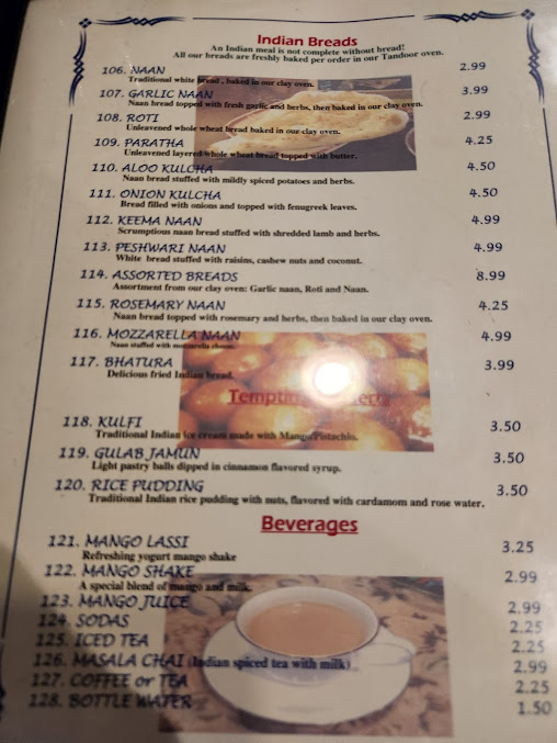 Menu India Oven - 18