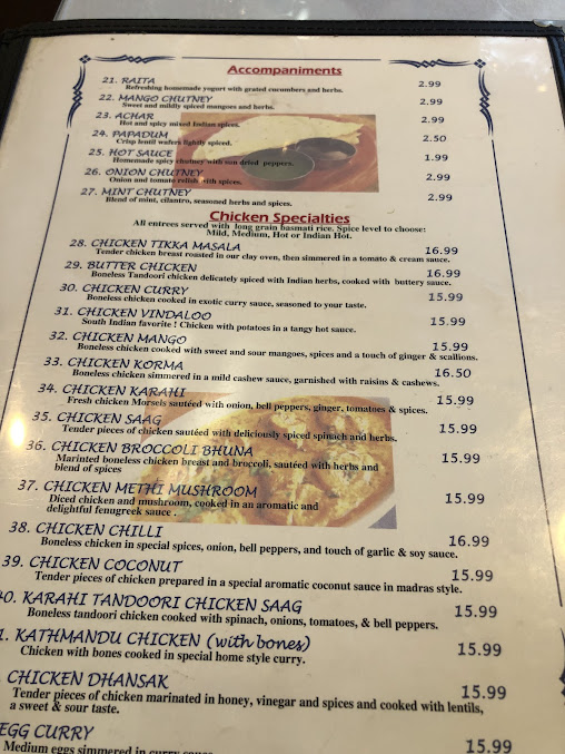 Menu India Oven - 21