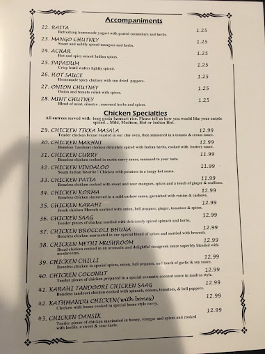 Menu India Oven - 26