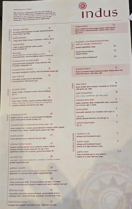 Menu Indus Progressive Indian - 22