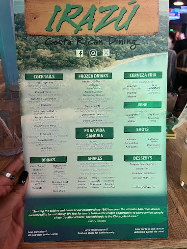 Menu Irazu Costa Rican Restaurant & Catering - 24