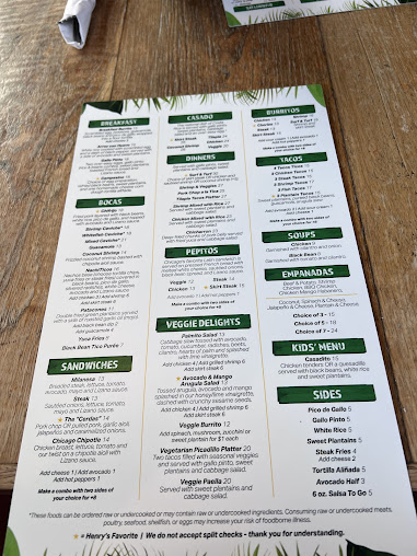 Menu Irazu Costa Rican Restaurant & Catering - 25