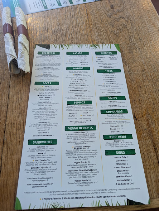 Menu Irazu Costa Rican Restaurant & Catering - 26