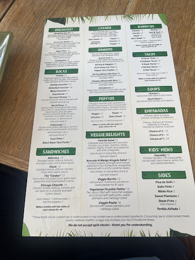 Menu Irazu Costa Rican Restaurant & Catering - 28