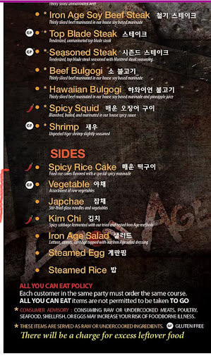 Menu Iron Age Glenview - 20