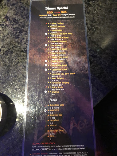 Menu Iron Age Glenview - 29