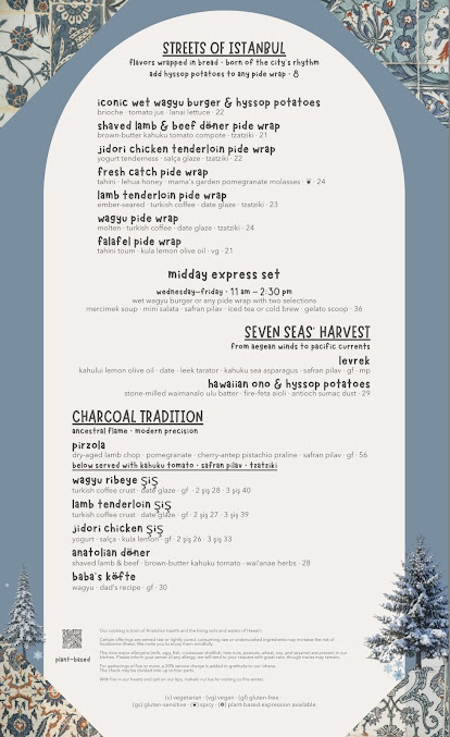 Menu Istanbul Hawai'i - 24