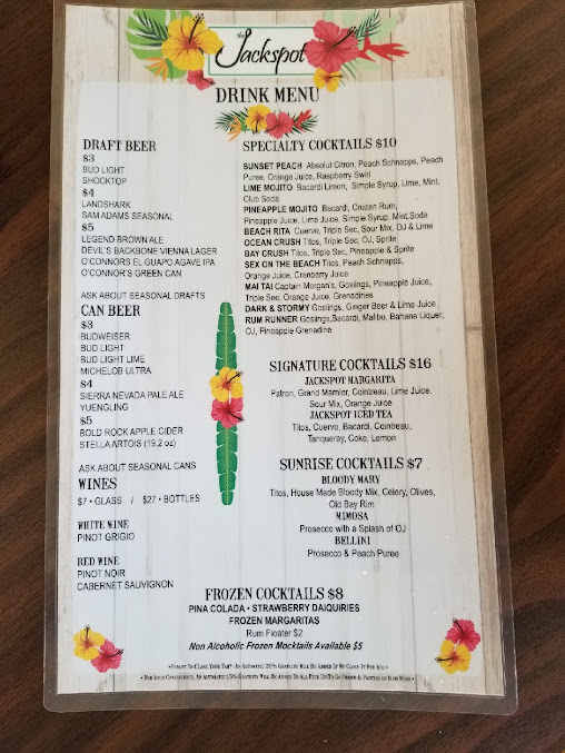 Menu Jackspot Cape Charles - 27
