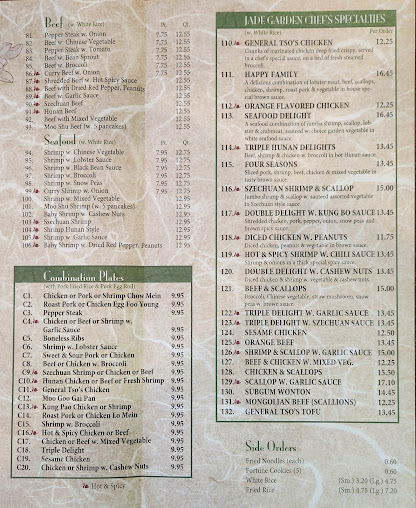 Menu Jade Garden Chinese Restaurant - 24
