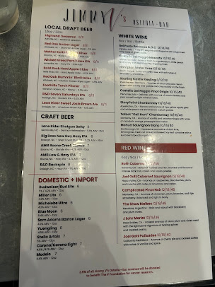 Menu Jimmy V's Osteria & Bar - 24