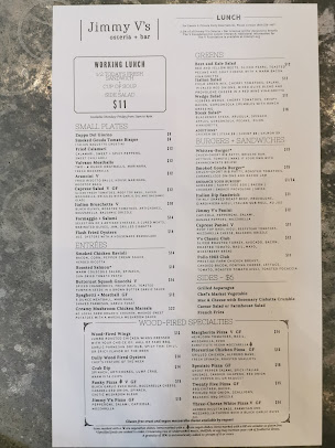 Menu Jimmy V's Osteria & Bar - 26