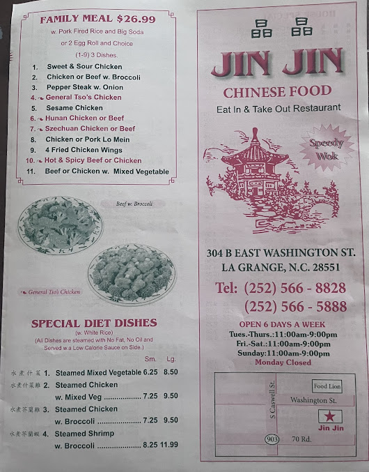 Menu Jin Jin Chinese Restaurant - 18