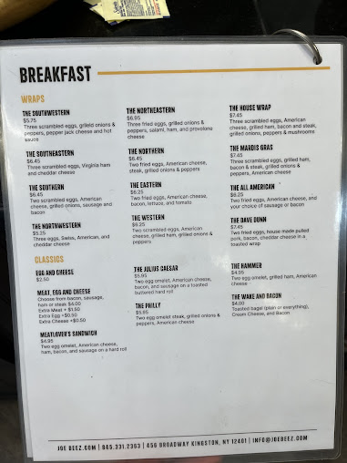 Menu Joe Beez - 29