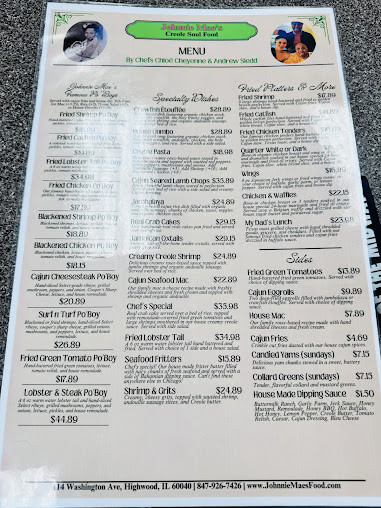 Menu Johnnie Mae's Creole Kitchen - 22