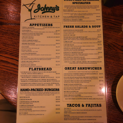 Menu Johnny's Kitchen And Tap - 23
