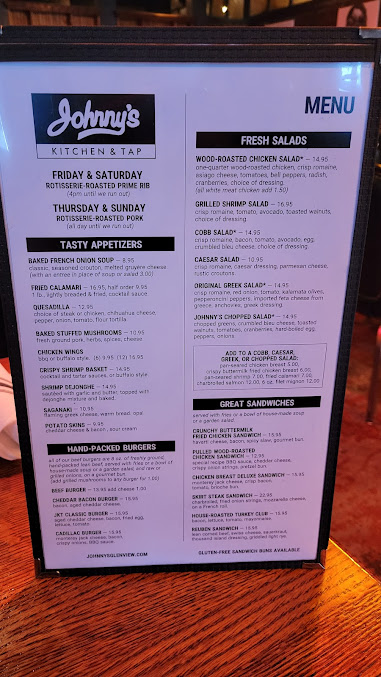 Menu Johnny's Kitchen And Tap - 28