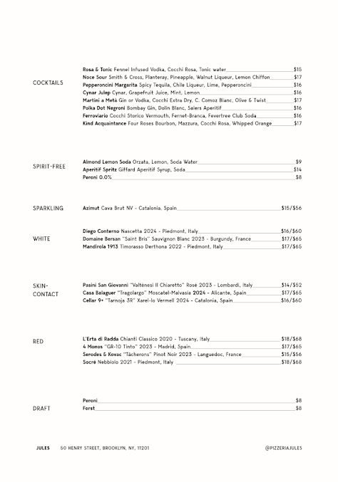 Menu Jules - 22