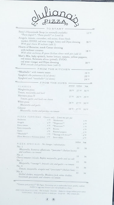 Menu Juliana’s - 20