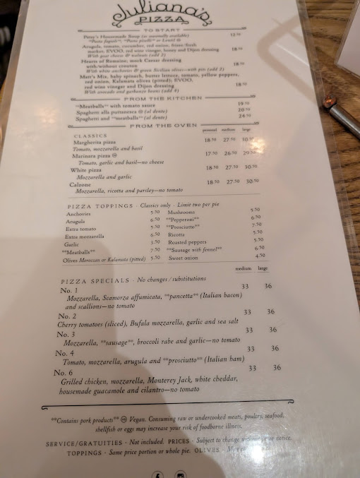 Menu Juliana’s - 22
