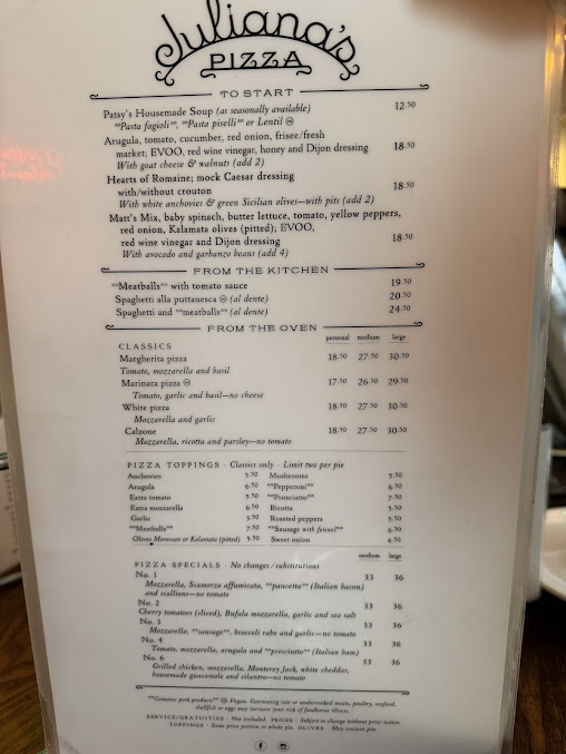 Menu Juliana’s - 25