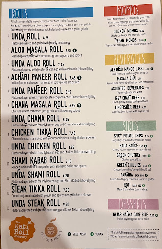 Menu Kathi Roll On The Falls - 20