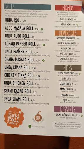 Menu Kathi Roll On The Falls - 25