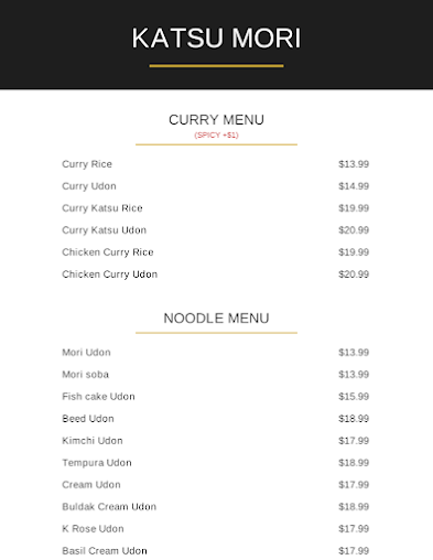 Menu Katsumori (Katsu & Udon) - 20