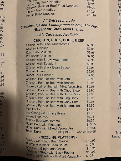 Menu Kcl Ii Barbeque Chinese Restaurant - 26