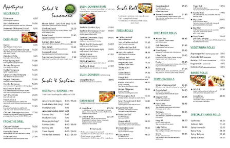 Menu Kenzo Sushi Japanese Restaurant - 20