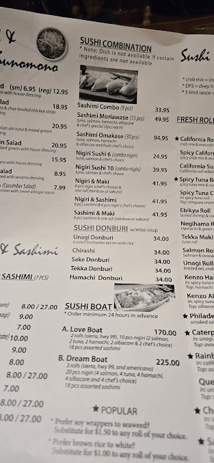 Menu Kenzo Sushi Japanese Restaurant - 24