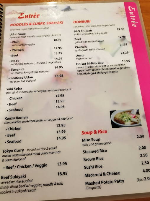 Menu Kenzo Sushi Japanese Restaurant - 28
