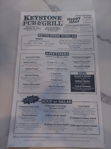 Menu Keystone Pub - 22