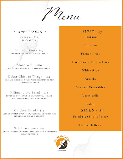 Menu Kilimandjaro Restaurant - 22