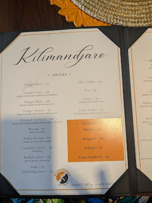 Menu Kilimandjaro Restaurant - 28