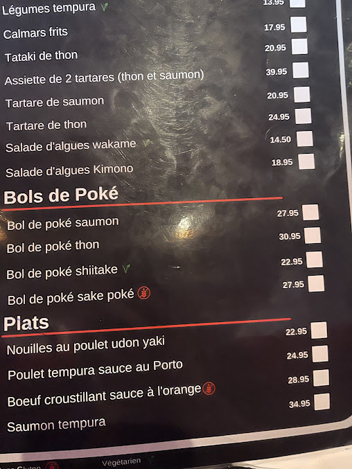 Menu Kimono Sushi - 21