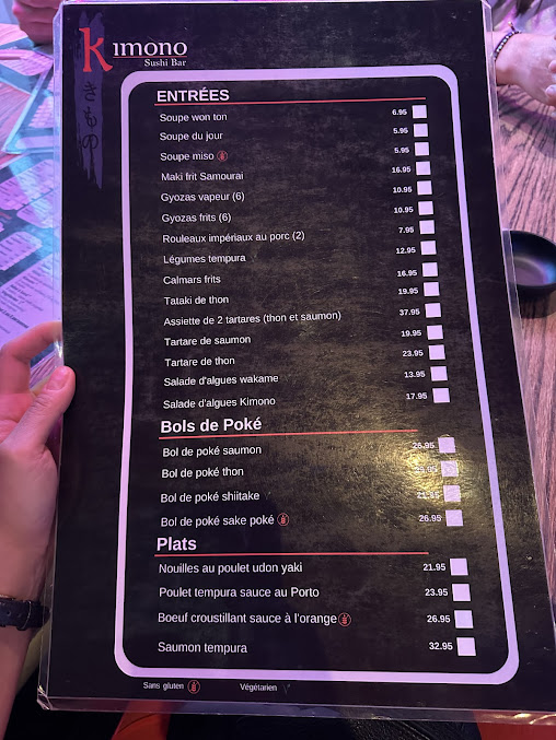 Menu Kimono Sushi - 22