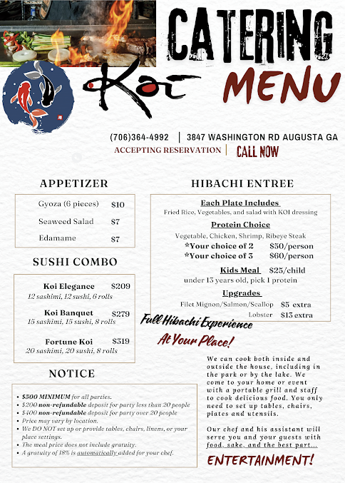 Menu Koi Japanese Hibachi Sushi - 19