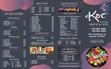 Menu Koi Japanese Hibachi Sushi - 23
