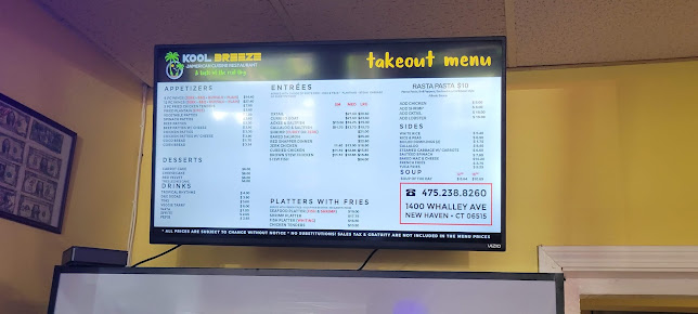 Menu Kool Breeze Jamerican Cuisine Restaurant - 21