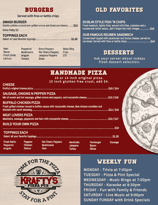 Menu Krafty's Pizza Pub - 21