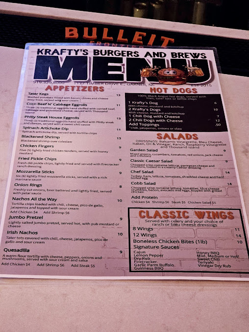 Menu Krafty's Pizza Pub - 22