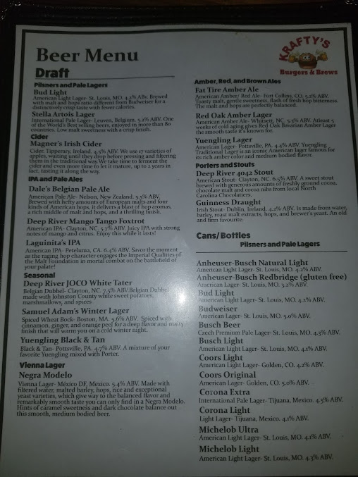 Menu Krafty's Pizza Pub - 25