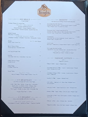 Menu Kroghs Restaurant Brew Pub - 25