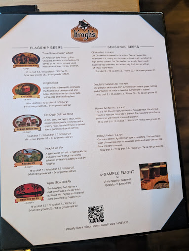 Menu Kroghs Restaurant Brew Pub - 27