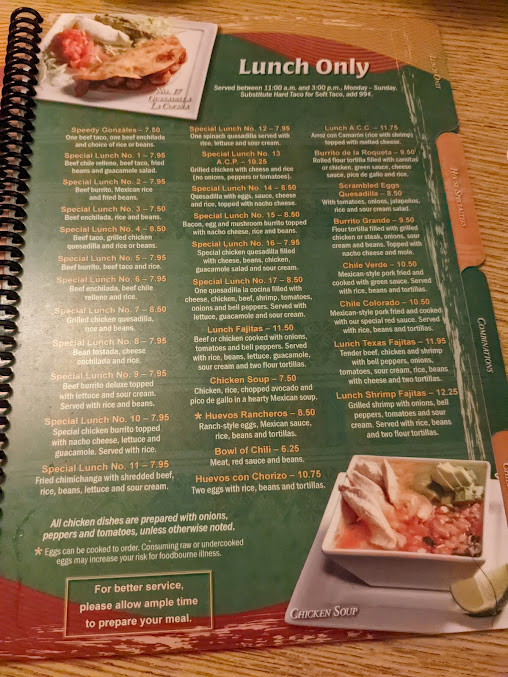 Menu La Cocina Mexican Restaurant Garner #6 - 28